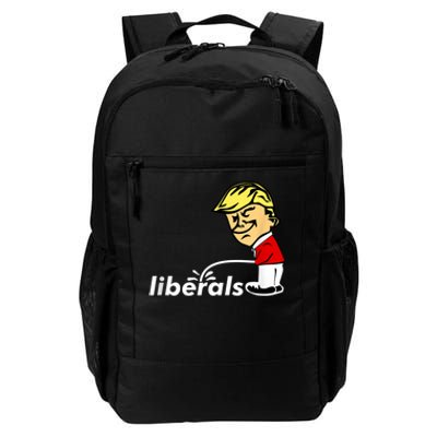 Pro Trump Anti Liberal Donald Trump Pissing On Liberals Daily Commute Backpack