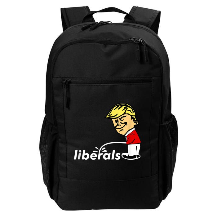 Pro Trump Anti Liberal Donald Trump Pissing On Liberals Daily Commute Backpack