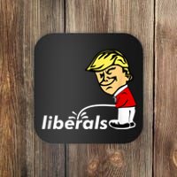 Pro Trump Anti Liberal Donald Trump Pissing On Liberals Coaster