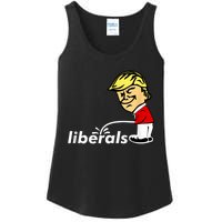 Pro Trump Anti Liberal Donald Trump Pissing On Liberals Ladies Essential Tank