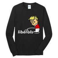 Pro Trump Anti Liberal Donald Trump Pissing On Liberals Tall Long Sleeve T-Shirt