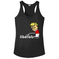 Pro Trump Anti Liberal Donald Trump Pissing On Liberals Ladies PosiCharge Competitor Racerback Tank