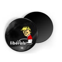 Pro Trump Anti Liberal Donald Trump Pissing On Liberals Magnet