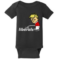 Pro Trump Anti Liberal Donald Trump Pissing On Liberals Baby Bodysuit