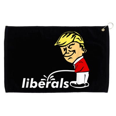 Pro Trump Anti Liberal Donald Trump Pissing On Liberals Grommeted Golf Towel