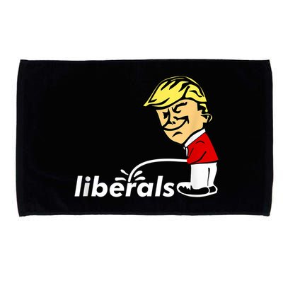 Pro Trump Anti Liberal Donald Trump Pissing On Liberals Microfiber Hand Towel