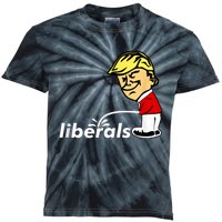 Pro Trump Anti Liberal Donald Trump Pissing On Liberals Kids Tie-Dye T-Shirt