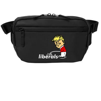 Pro Trump Anti Liberal Donald Trump Pissing On Liberals Crossbody Pack