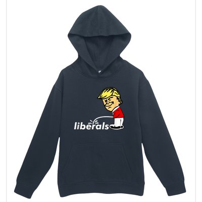 Pro Trump Anti Liberal Donald Trump Pissing On Liberals Urban Pullover Hoodie