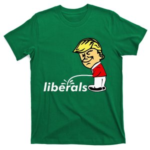 Pro Trump Anti Liberal Donald Trump Pissing On Liberals Gift T-Shirt