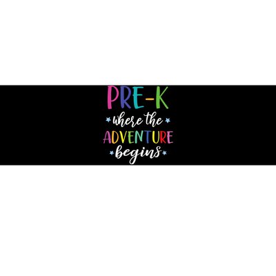 Pre-K Teacher Adventure Begins First Day Preschool Teachers Bumper Sticker