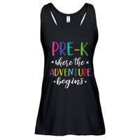 Pre-K Teacher Adventure Begins First Day Preschool Teachers Ladies Essential Flowy Tank