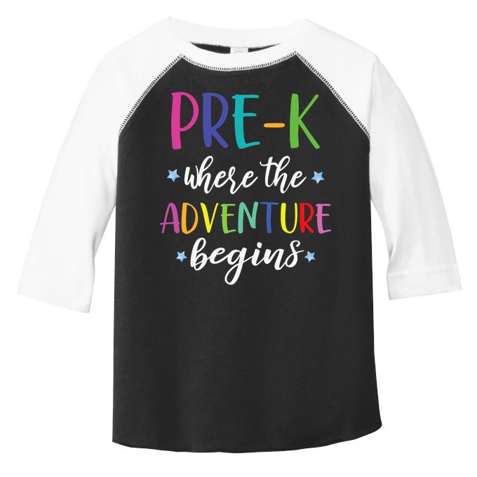 Pre-K Teacher Adventure Begins First Day Preschool Teachers Toddler Fine Jersey T-Shirt