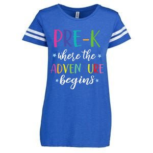 Pre-K Teacher Adventure Begins First Day Preschool Teachers Enza Ladies Jersey Football T-Shirt