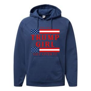 Proud Trump America Flag Performance Fleece Hoodie