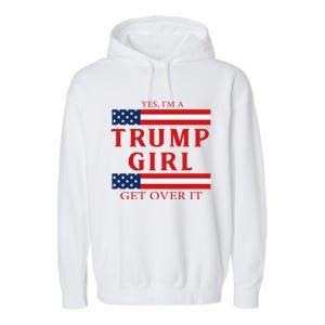 Proud Trump America Flag Garment-Dyed Fleece Hoodie