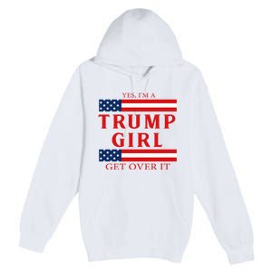 Proud Trump America Flag Premium Pullover Hoodie