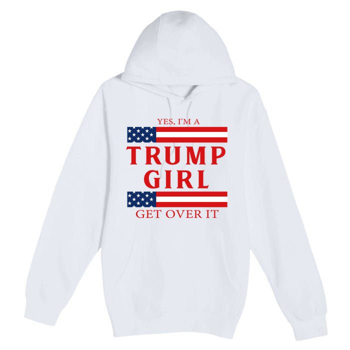 Proud Trump America Flag Premium Pullover Hoodie