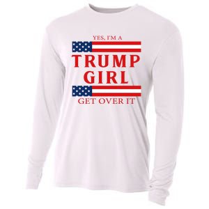 Proud Trump America Flag Cooling Performance Long Sleeve Crew