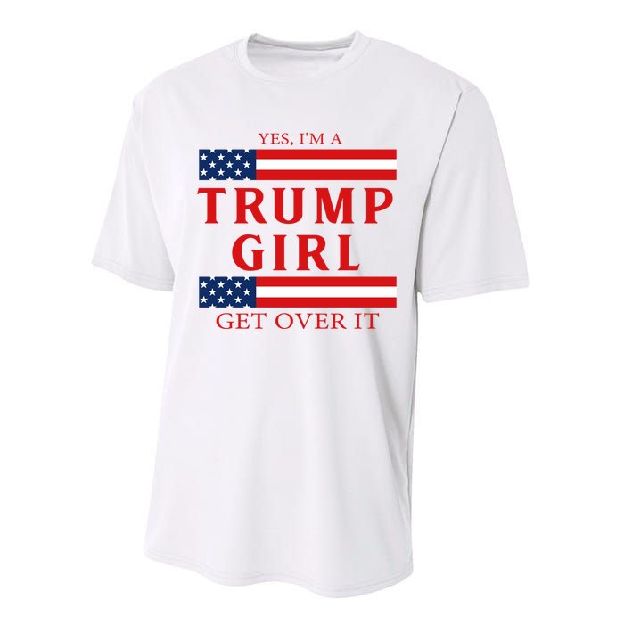 Proud Trump America Flag Performance Sprint T-Shirt