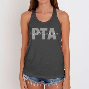 Physical Therapist Assistant PTA Physical Therapy Assistant Women's Knotted Racerback Tank