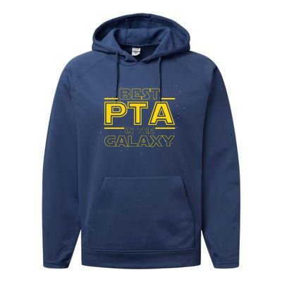 Physical Therapist Assistant Shirts Gift Best PTA In Galaxy Performance Fleece Hoodie