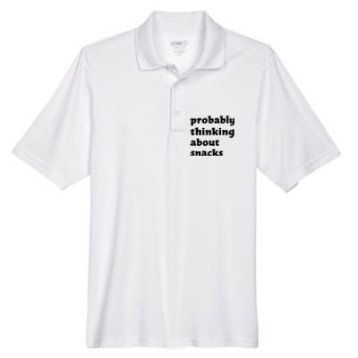 Probably Thinking About Snacks Men's Origin Performance Piqué Polo