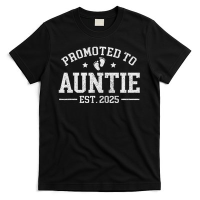 Promoted To Auntie Est. 2025 Baby Announcement For Aunt T-Shirt