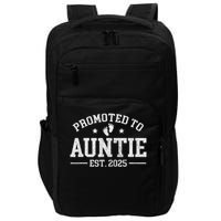 Promoted To Auntie Est. 2025 Baby Announcement For Aunt Impact Tech Backpack
