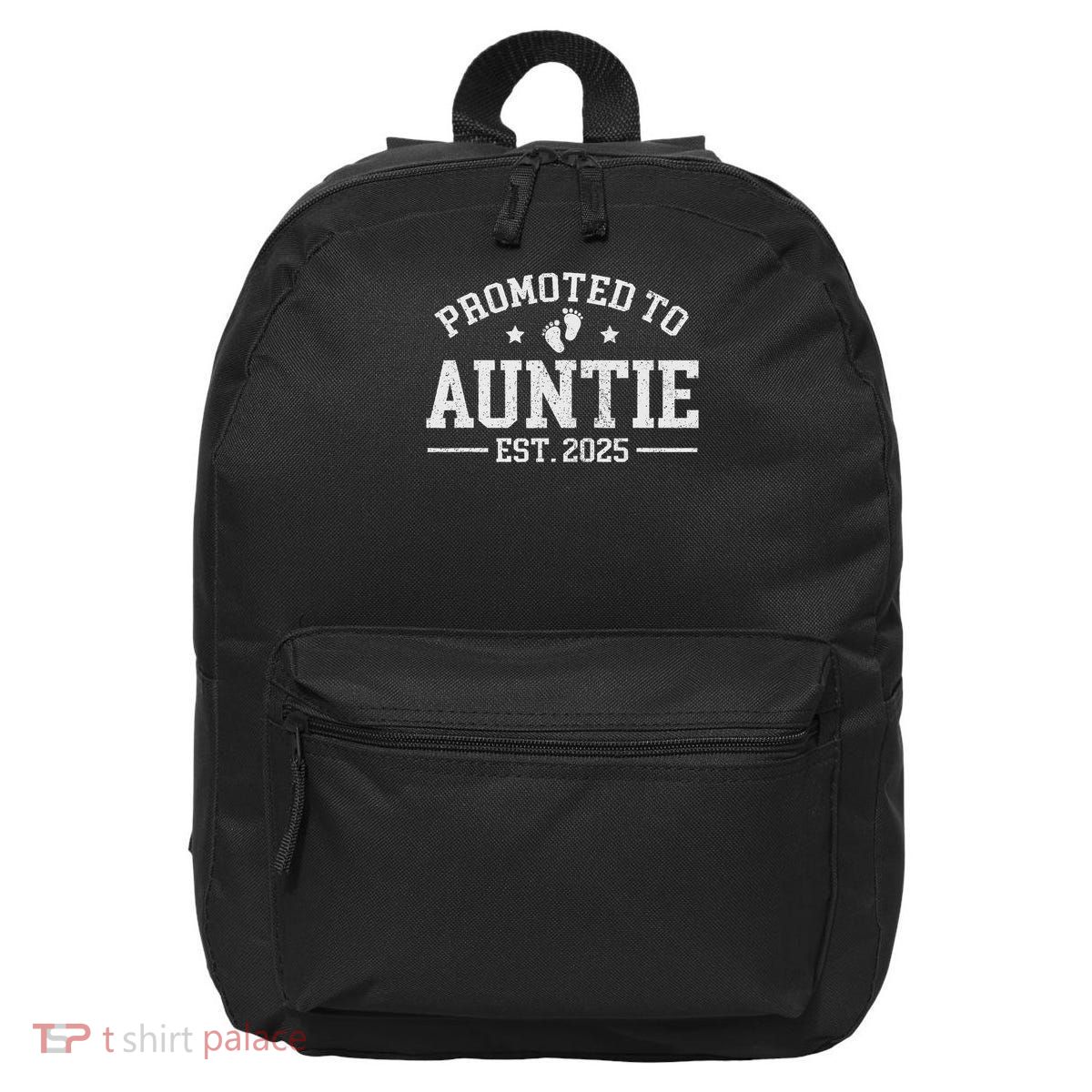 Promoted To Auntie Est. 2025 Baby Announcement For Aunt 16 in Basic Backpack