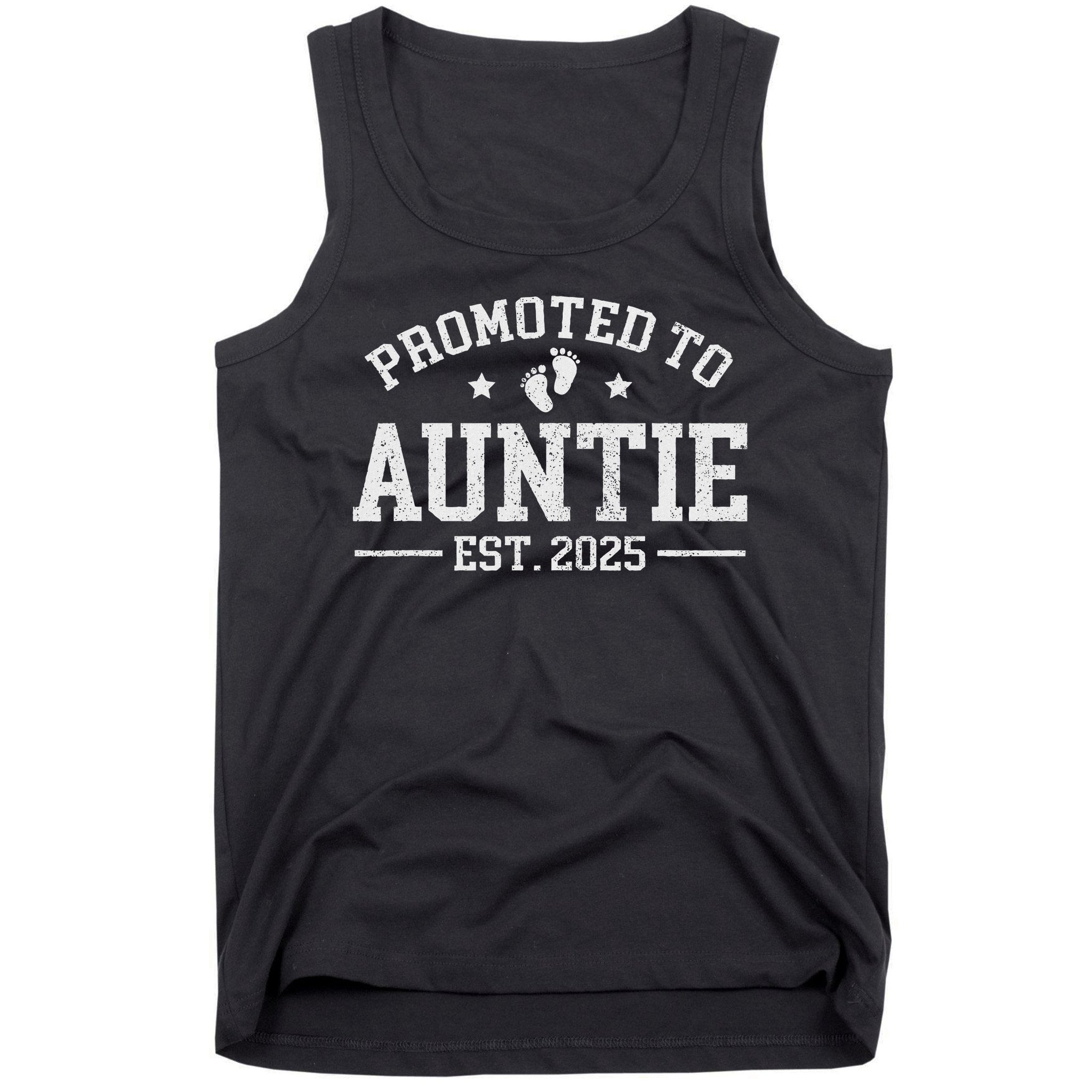 Promoted To Auntie Est. 2025 Baby Announcement For Aunt Tank Top