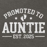 Promoted To Auntie Est. 2025 Baby Announcement For Aunt Cotton Canvas Backpack