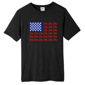 Patriotic Tractor American Flag 4th Of July Farmer Cow Lover Cute Gift Tall Fusion ChromaSoft Performance T-Shirt