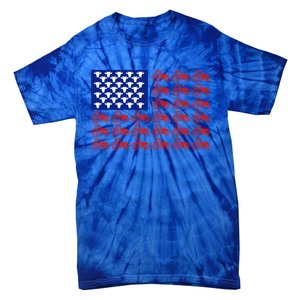 Patriotic Tractor American Flag 4th Of July Farmer Cow Lover Cute Gift Tie-Dye T-Shirt