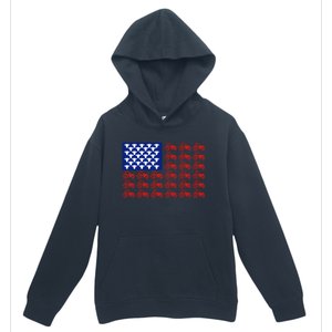 Patriotic Tractor American Flag 4th Of July Farmer Cow Lover Cute Gift Urban Pullover Hoodie