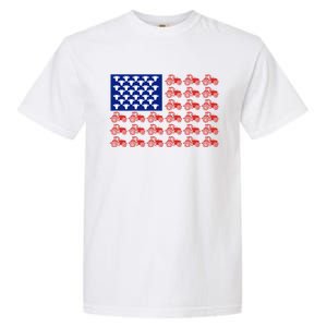 Patriotic Tractor American Flag 4th Of July Farmer Cow Lover Cute Gift Garment-Dyed Heavyweight T-Shirt