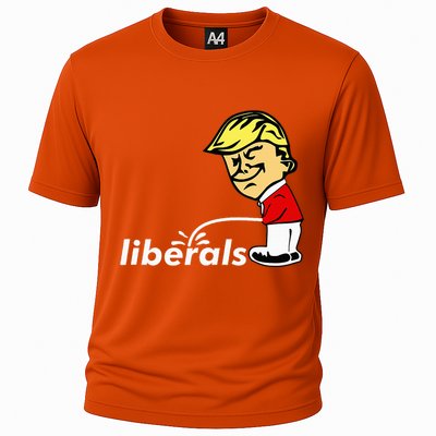 Pro Trump Anti Liberal Donald Trump Pissing On Liberals Cooling Performance Crew T-Shirt