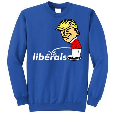 Pro Trump Anti Liberal Donald Trump Pissing On Liberals Sweatshirt