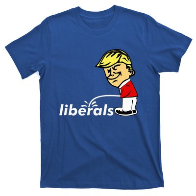 Pro Trump Anti Liberal Donald Trump Pissing On Liberals T-Shirt