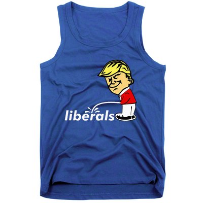 Pro Trump Anti Liberal Donald Trump Pissing On Liberals Tank Top