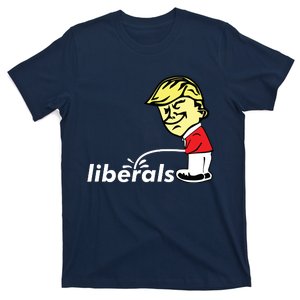 Pro Trump Anti Liberal Donald Trump Pissing On Liberals Gift T-Shirt