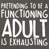 Pretending To A Functioning Adult Is Exhausting Cotton Canvas Backpack