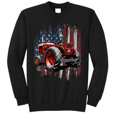 Patriotic Tractor American Flag Tractor Farmer Farm Gift Sweatshirt