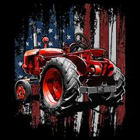 Patriotic Tractor American Flag Tractor Farmer Farm Gift Backpack