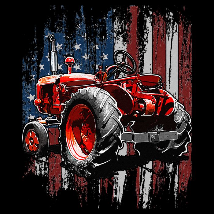 Patriotic Tractor American Flag Tractor Farmer Farm Gift Backpack
