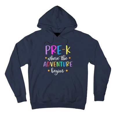 Pre-K Teacher Adventure Begins Teacher Preschool Hoodie