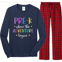 Pre-K Teacher Adventure Begins Teacher Preschool Long Sleeve Pajama Set