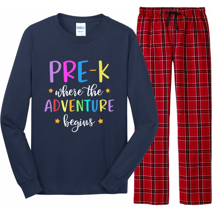 Pre-K Teacher Adventure Begins Teacher Preschool Long Sleeve Pajama Set