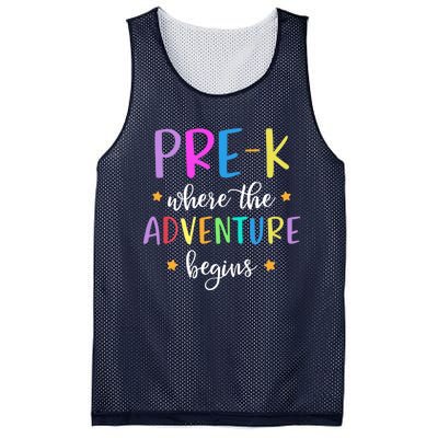 Pre-K Teacher Adventure Begins Teacher Preschool Mesh Reversible Basketball Jersey Tank