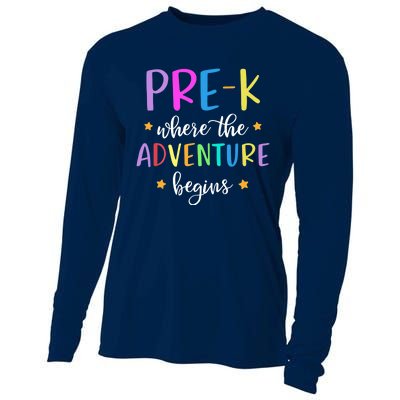 Pre-K Teacher Adventure Begins Teacher Preschool Cooling Performance Long Sleeve Crew